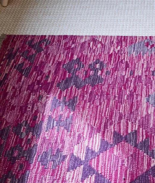 Pink ikat rug
