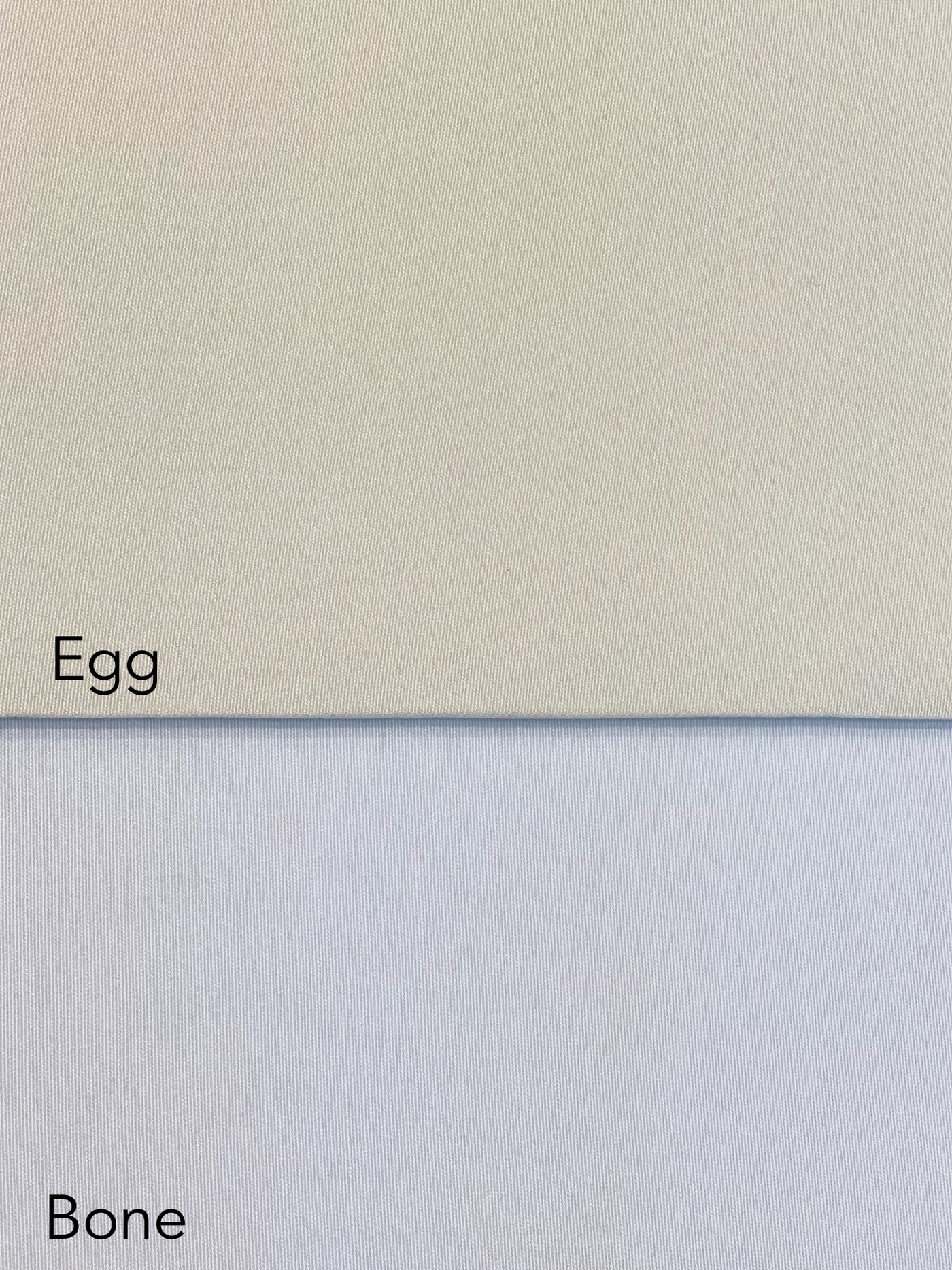Bone and egg silk swatch