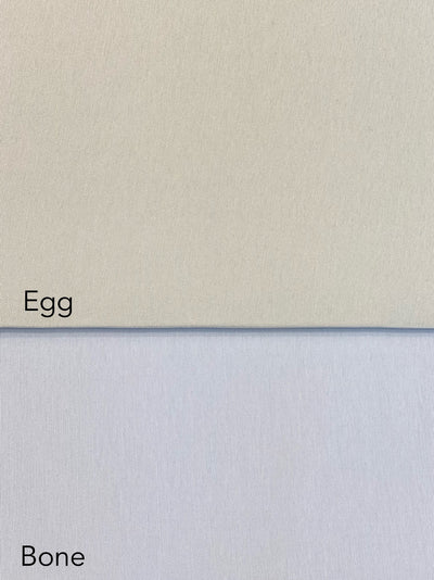 Bone and egg silk swatch