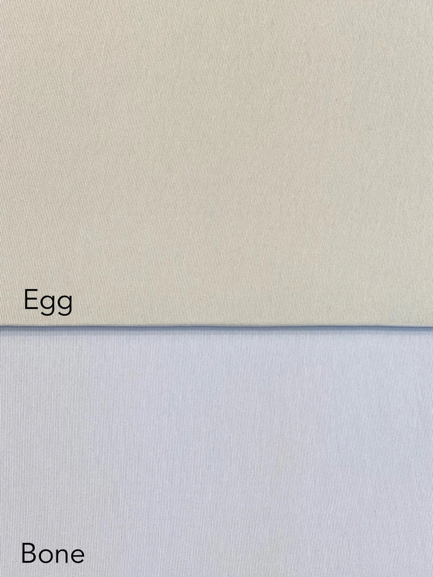 Bone and egg silk swatch