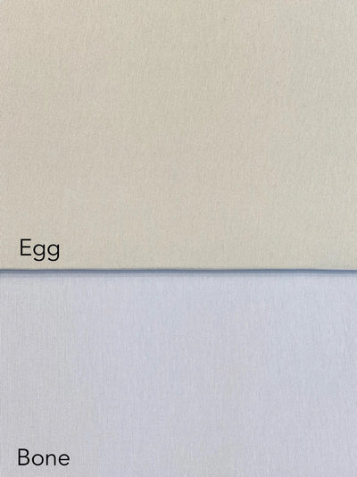 Bone and egg silk swatch
