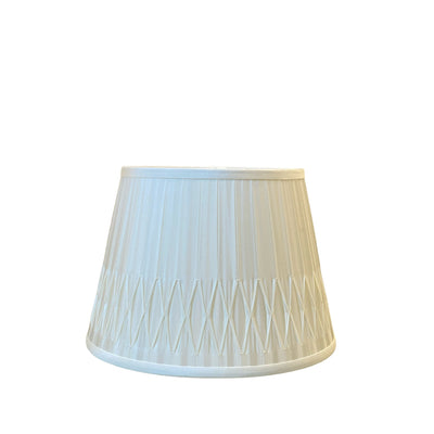Bottom smocked silk lampshade