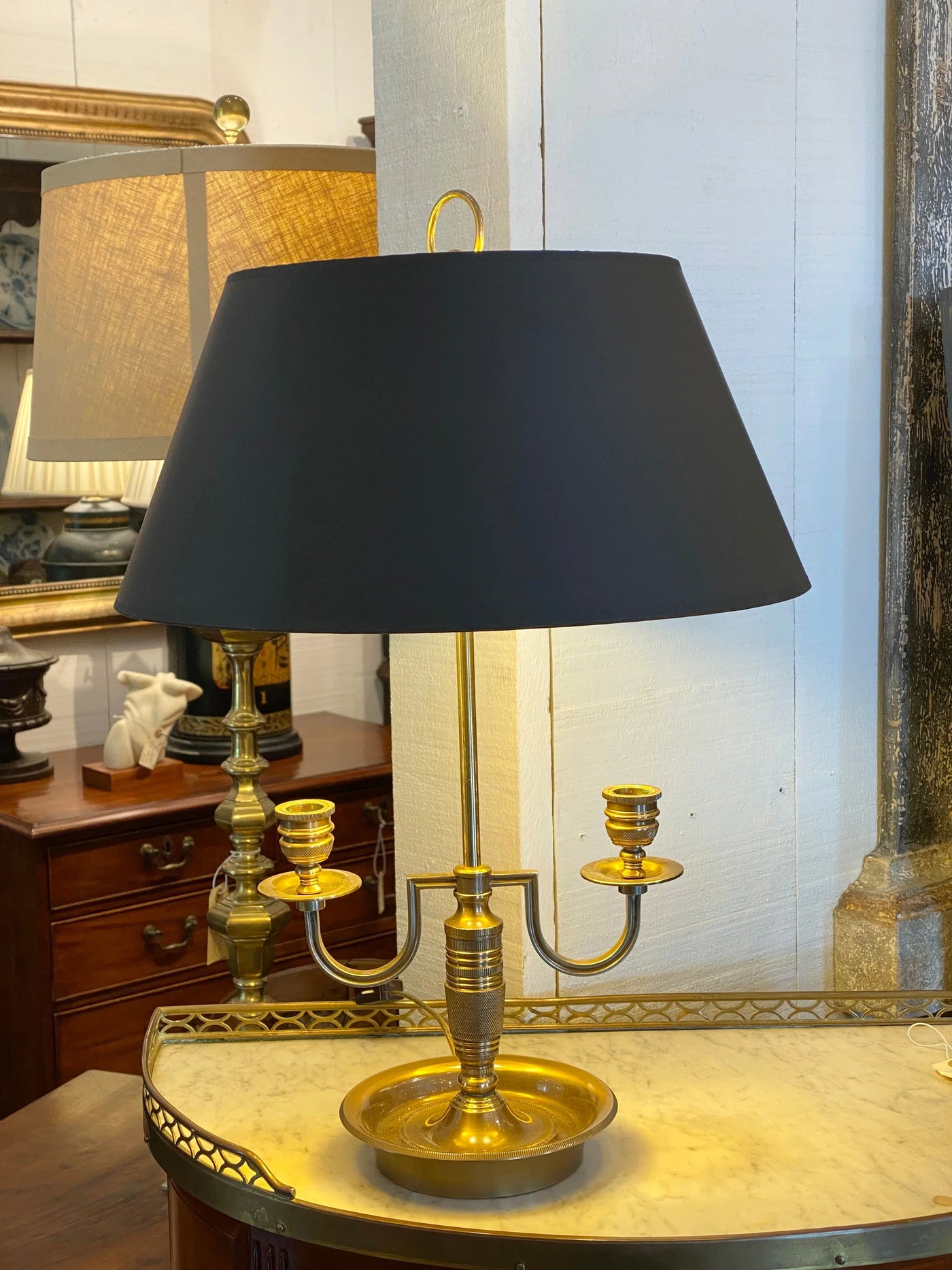 Black Bouillotte lamp shade 