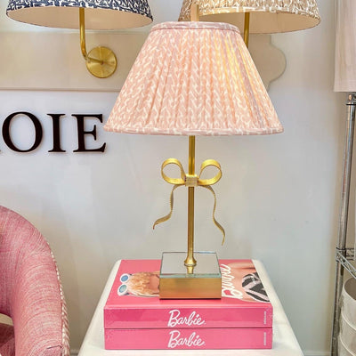 Ribbon lamp with a Fermoie Lampshade