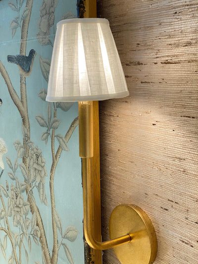 Box pleat linen chandelier/sconce shade