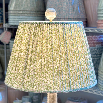 Ian Sanderson Lampshade and rope ball finial