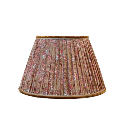 Brown block print lampshade