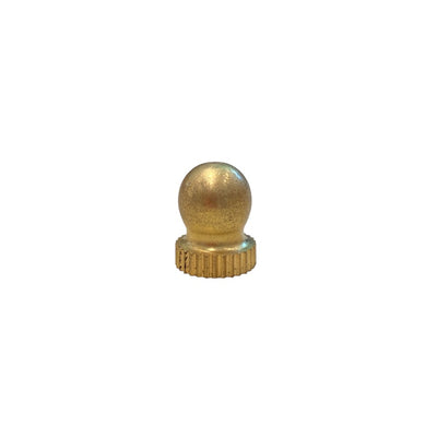 Brass button finial