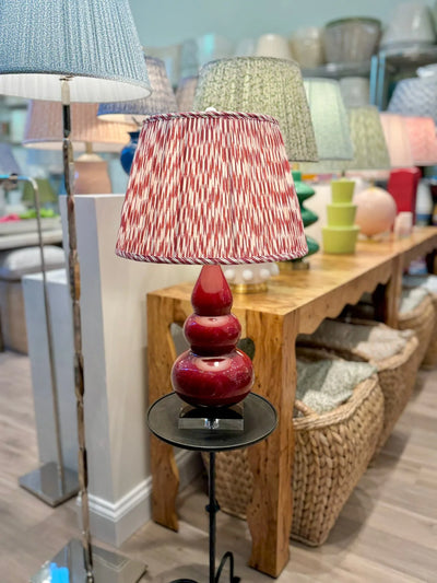 Ian Sanderson Lampshade on a red lamp