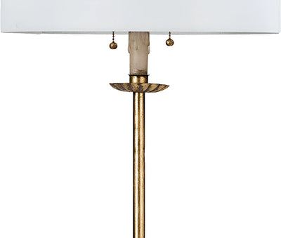 Brass floor lamp detail