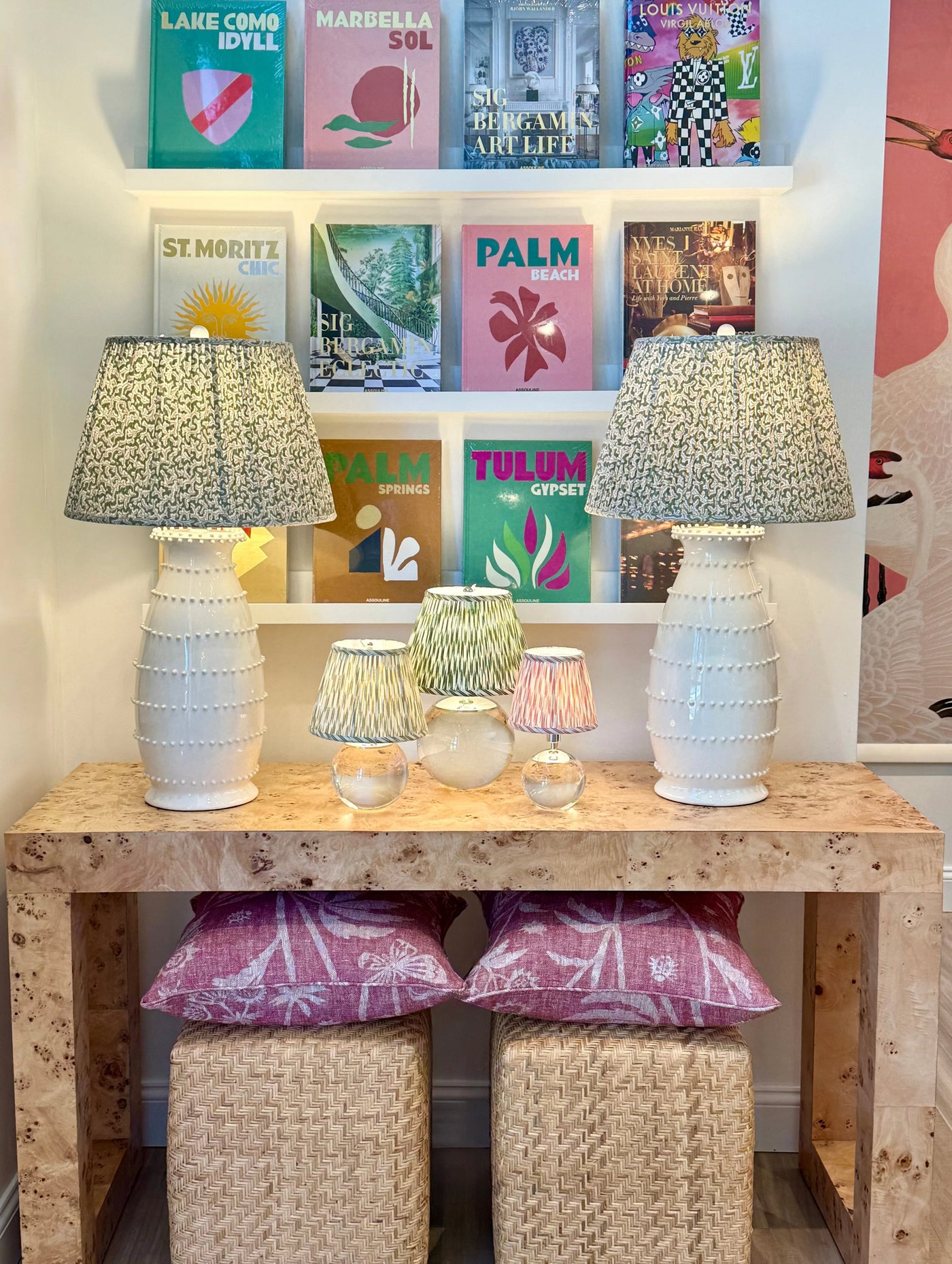 Spitzy Ceramic Table Lamp in Ivory Crackle