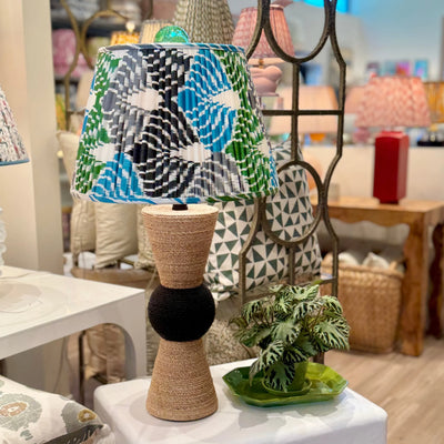 Ikat Lampshade and Rope Table Lamp