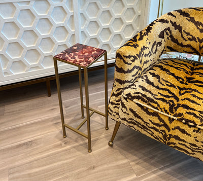 Gilded Table with oysterwood top