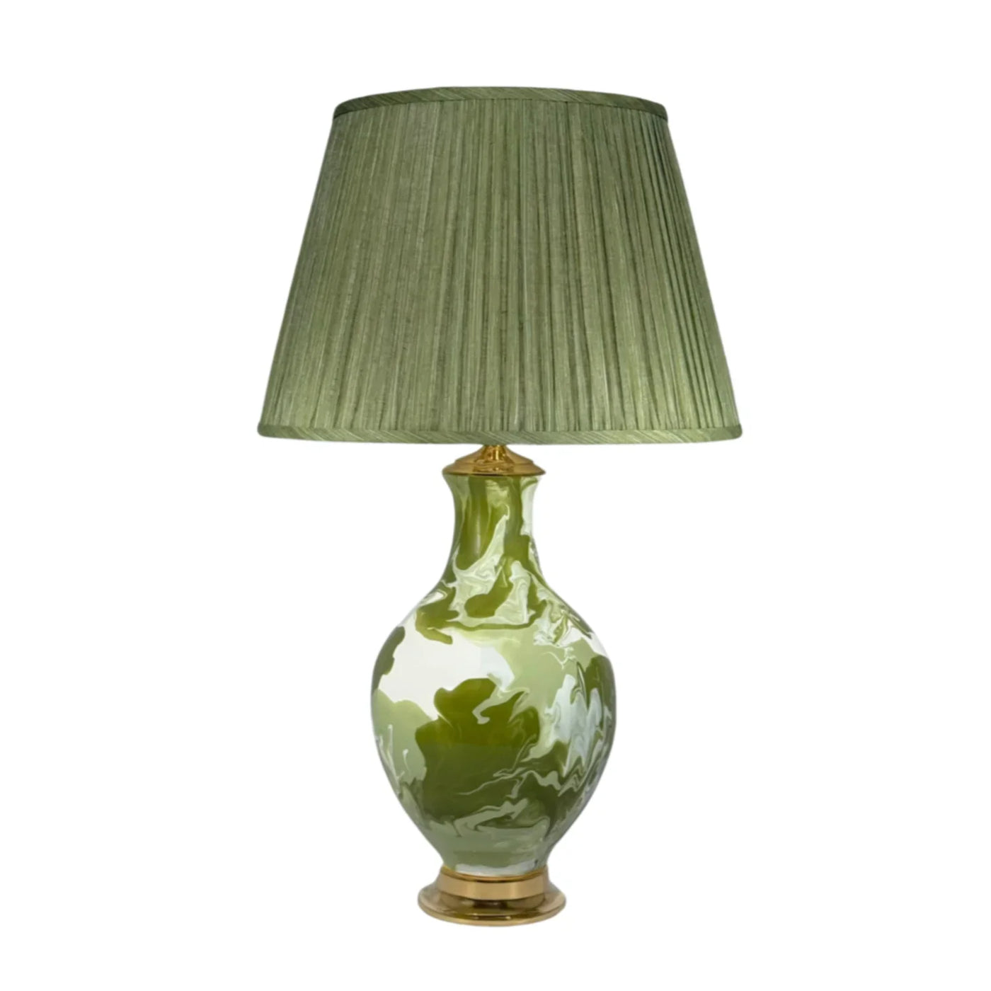 Paul Schneider Athens Lamp in Green & Ivory Geode