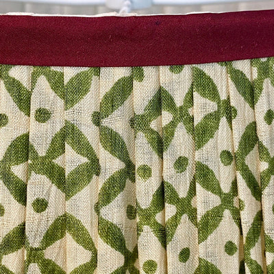 Penny Morrison green trellis lampshade detail