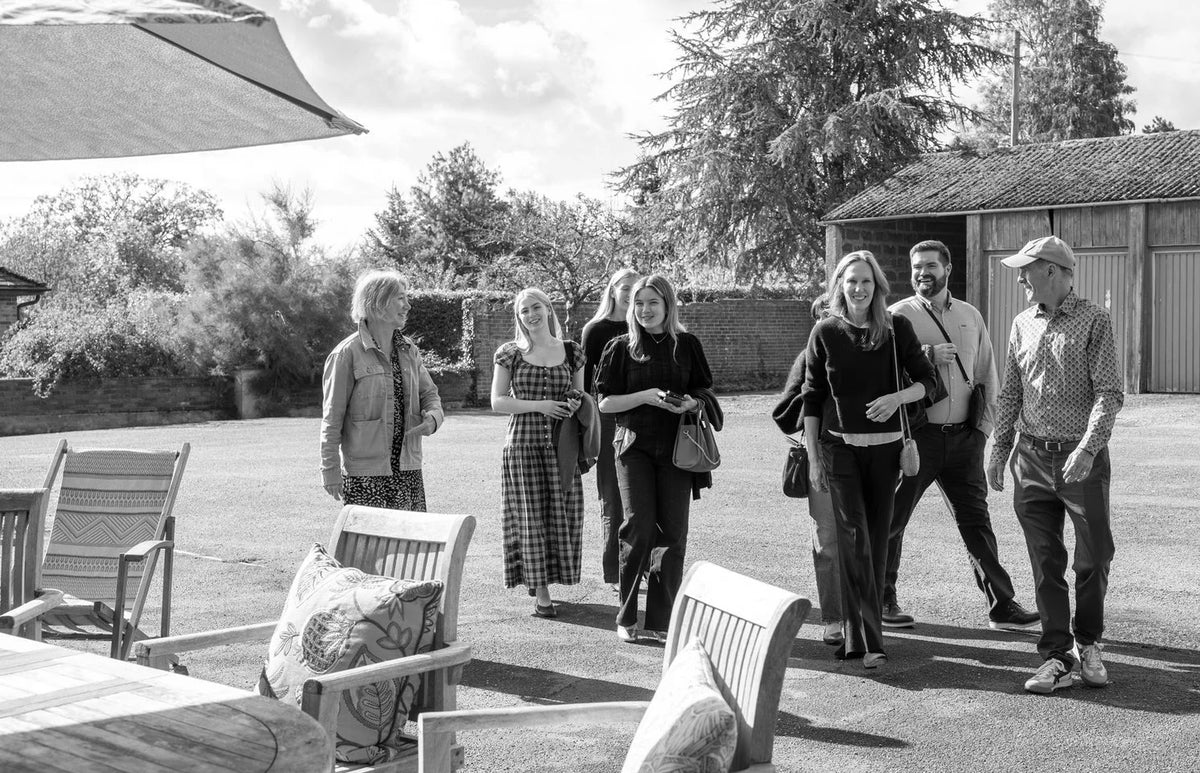 The Shade Shop team tours the Sanderson family textile house and farm