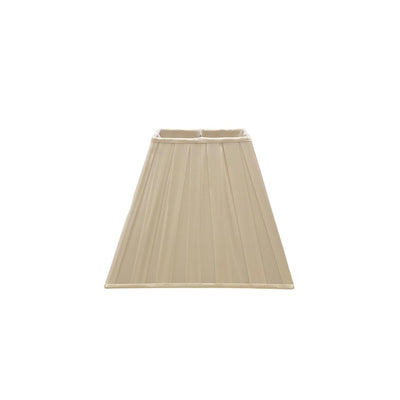 ivory silk square box pleat lampshade