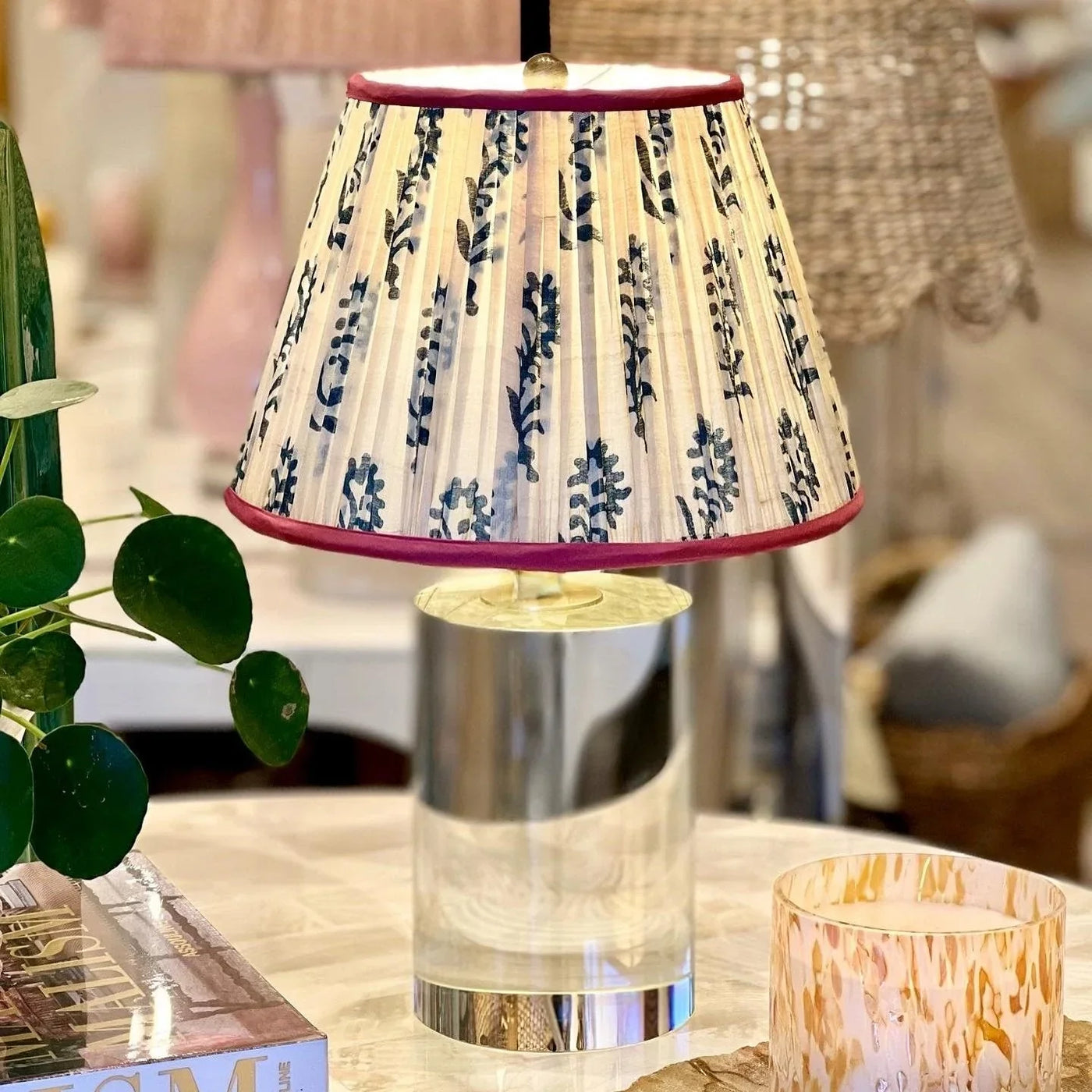 crystal lamp and penny morrison lampshade