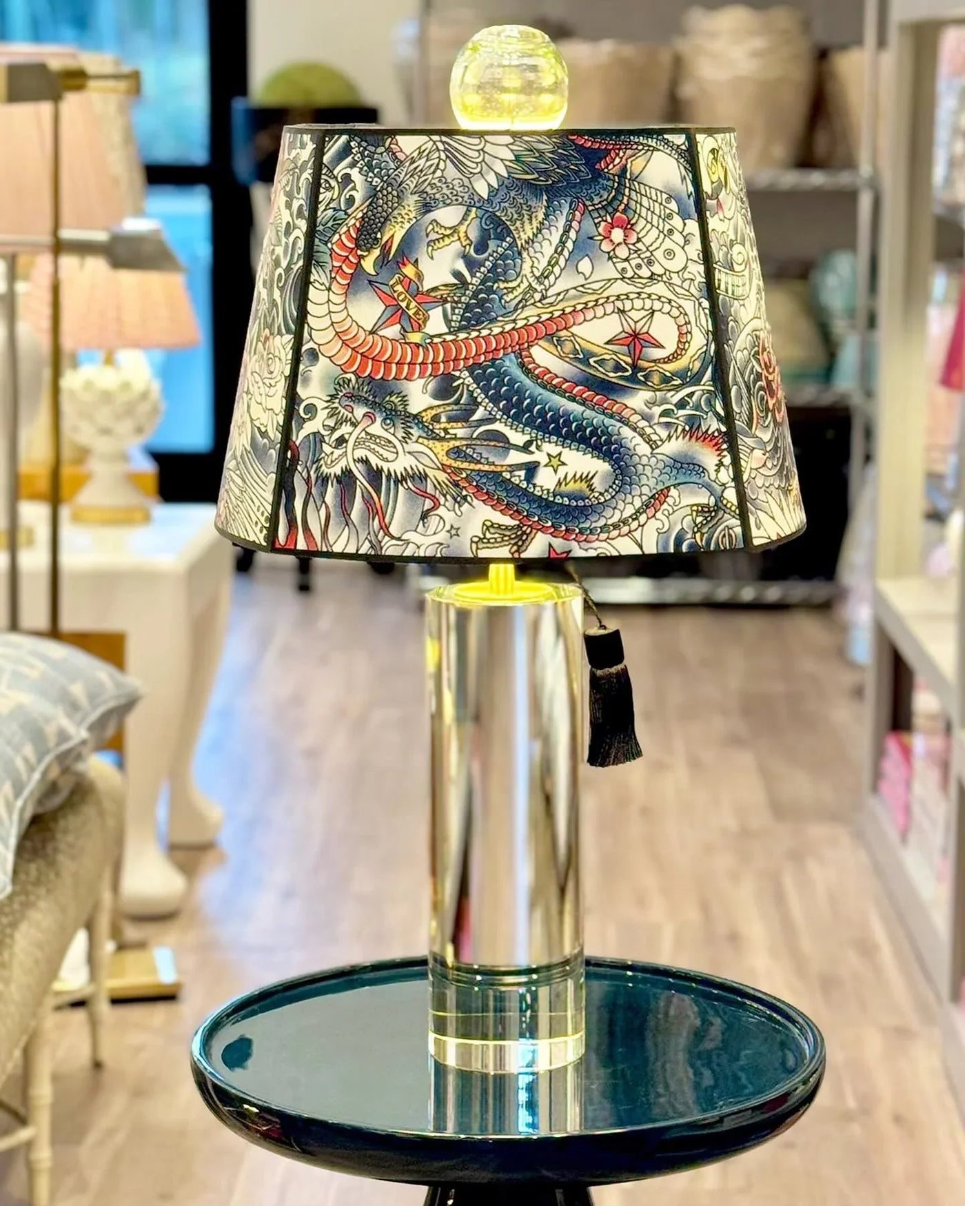 Juliet lamp and Jean Paul Gaultier Lampshade