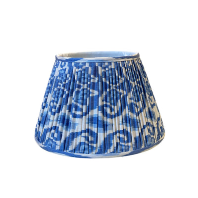 blue and white geode lampshade