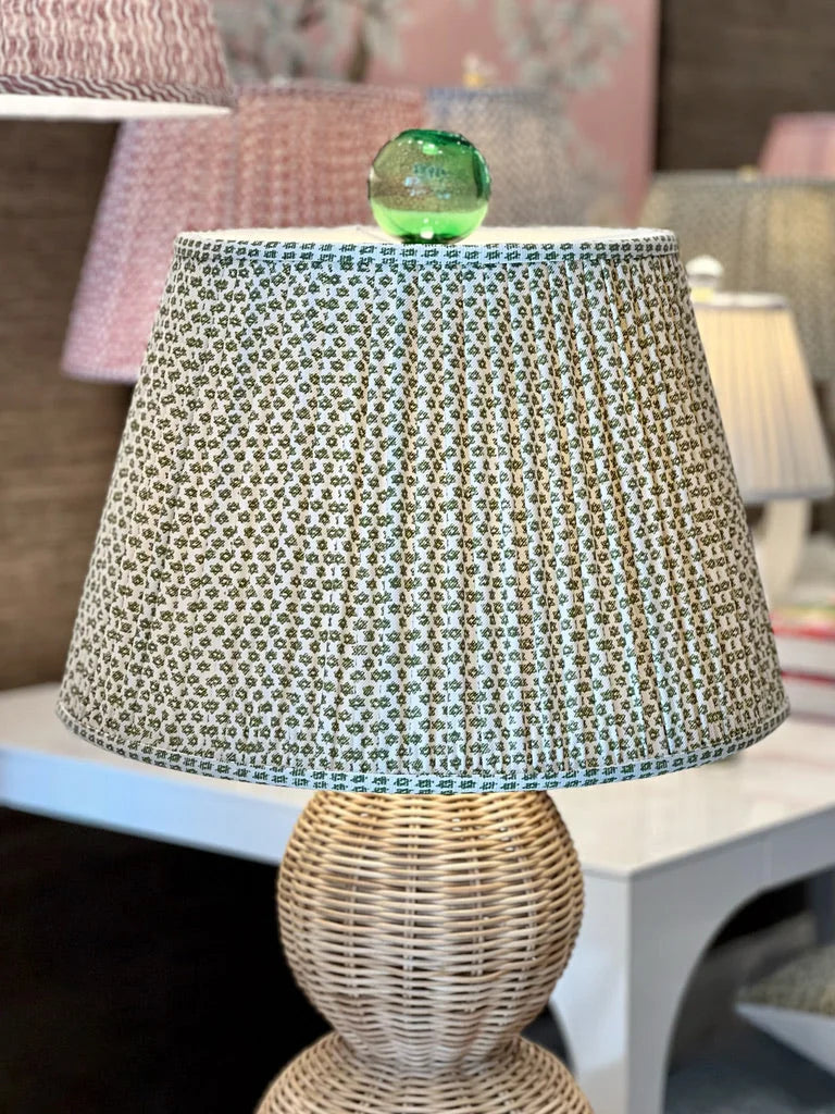fermoie green and white lampshade