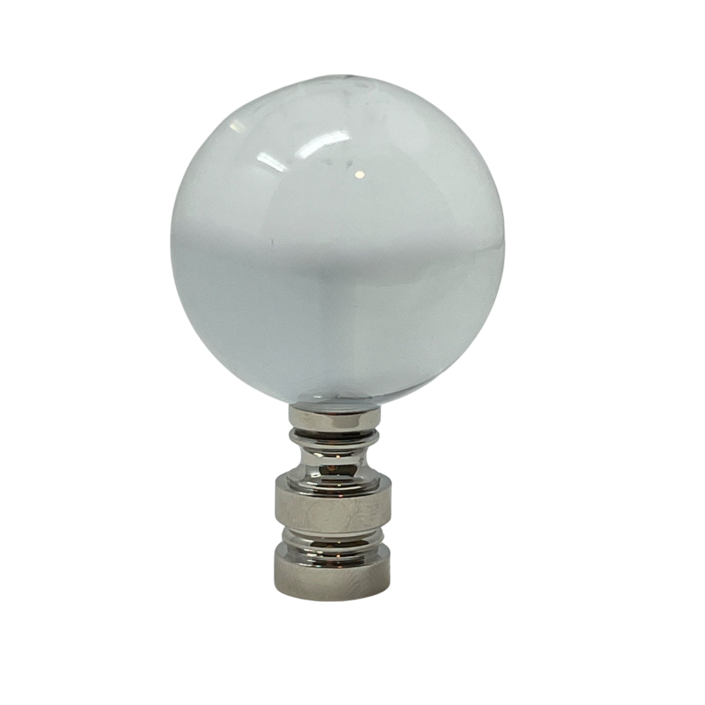 Crystal and Nickel Finial