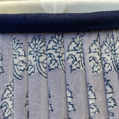 Lavender block print lampshade detail