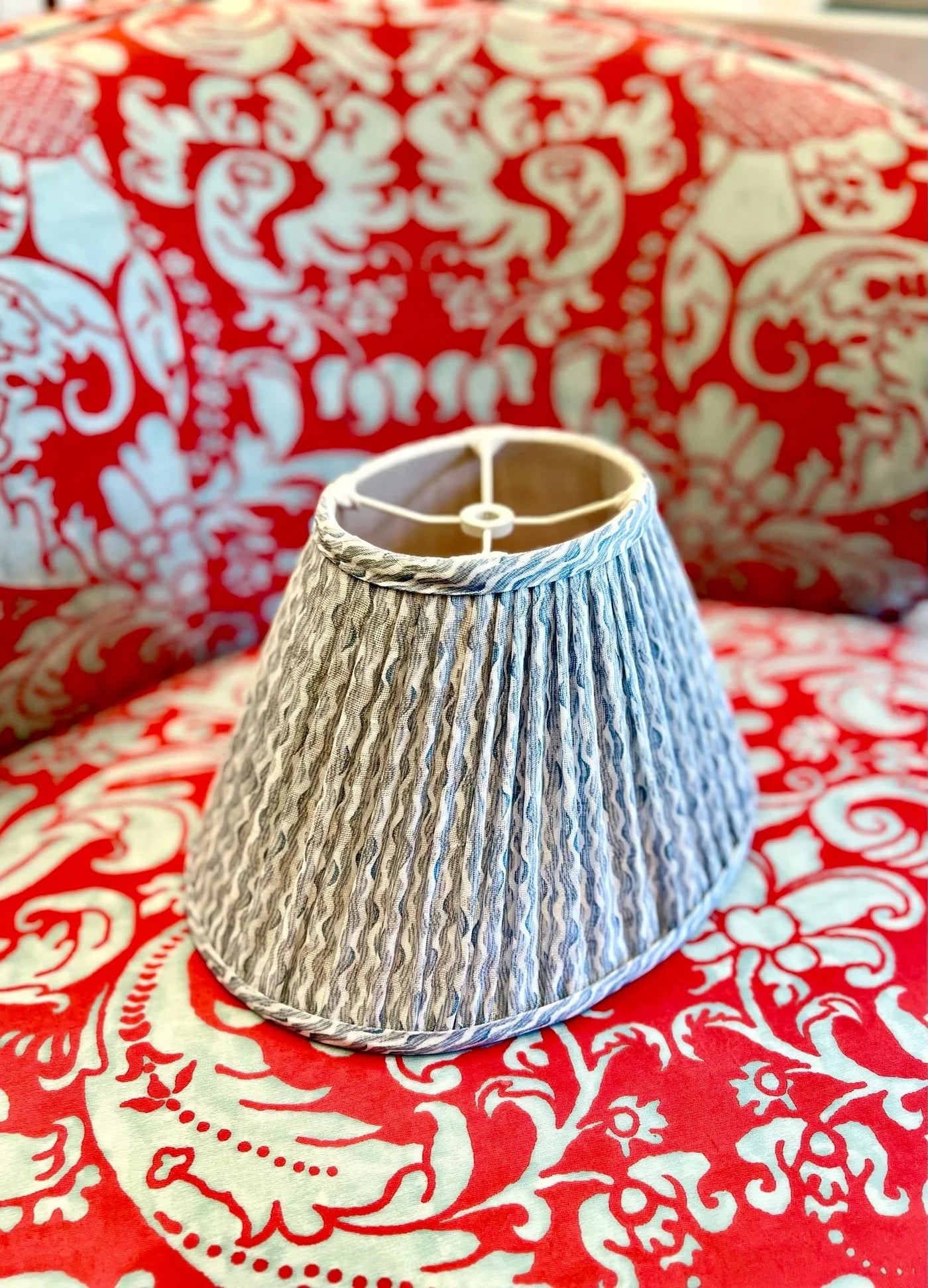 Fermoie Light Blue Popple Oval Lampshade