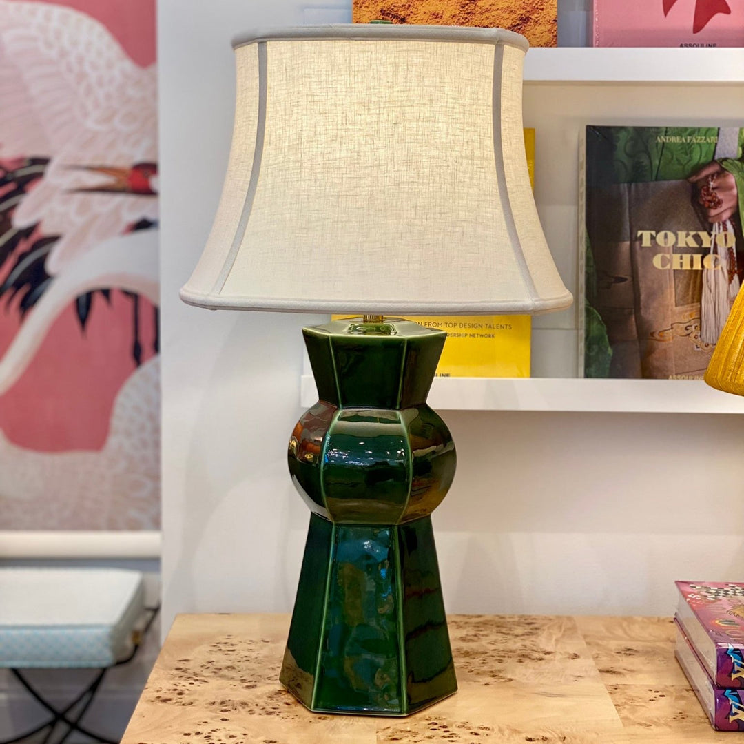 Linen Rounded Square Bell Lampshade