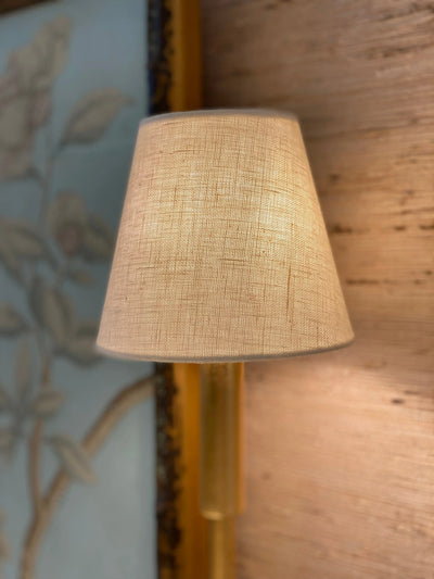 Linen rolled edge chandelier shade