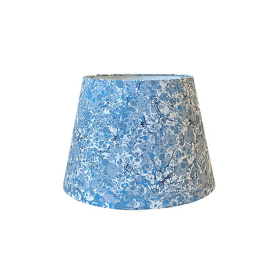 blue marbled paper lamp shade