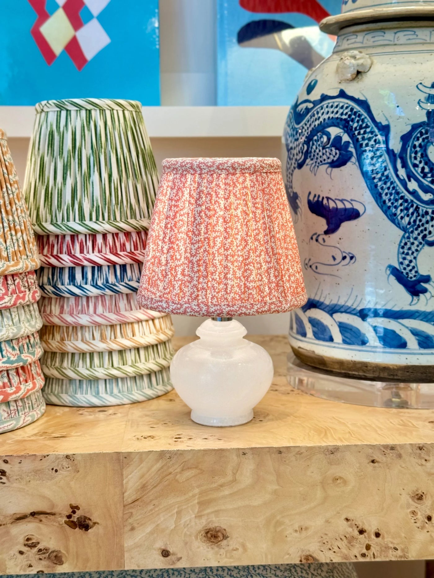 Ian Sanderson Membrillo Petra on a mini alabaster lamp