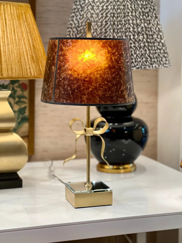 Amber Mica Deep Drum Lampshade