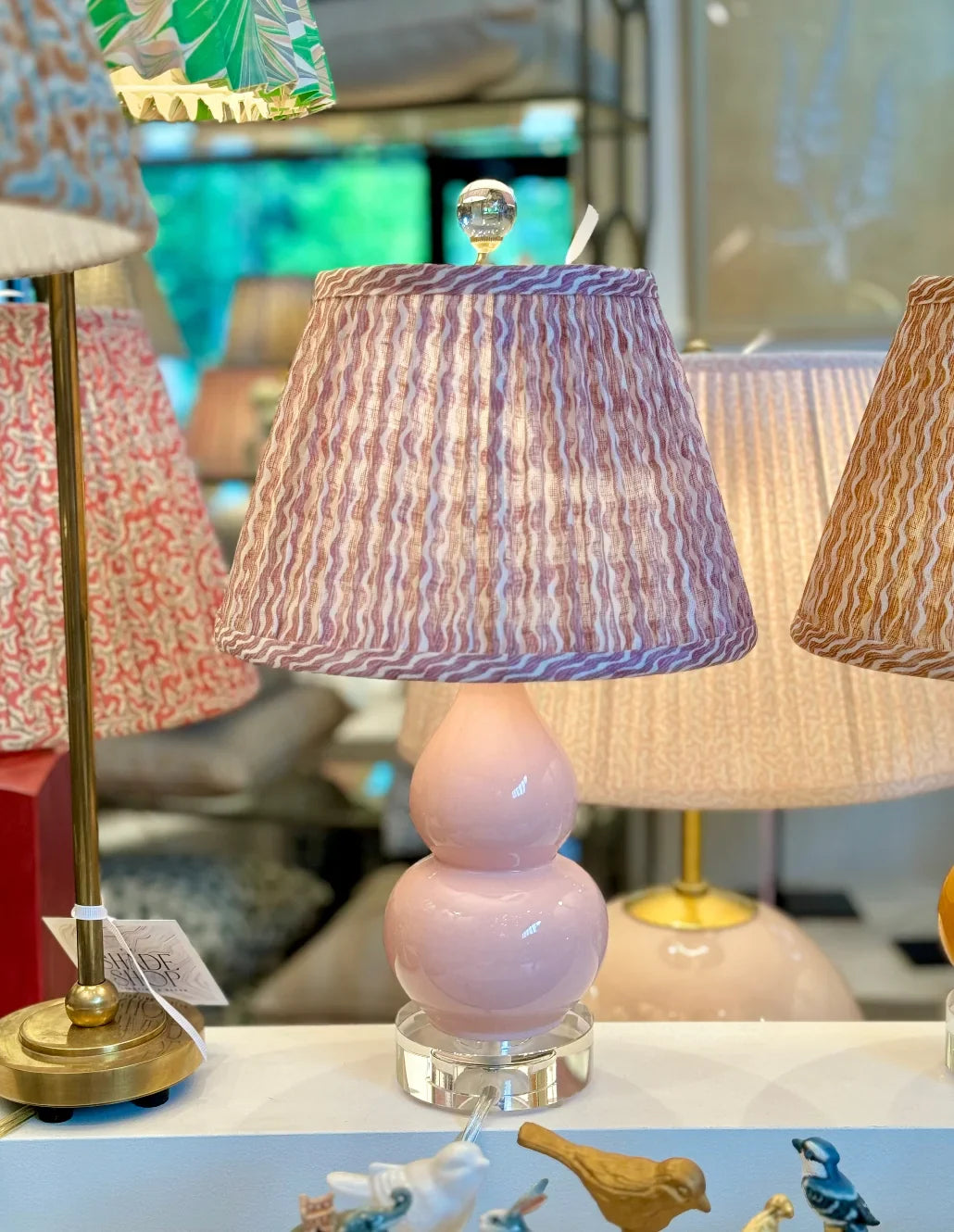 Pink mini lamp and fermoie lampshade