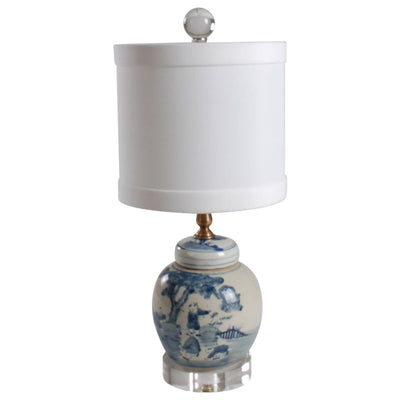 Mini Blue and White Figures Lamp