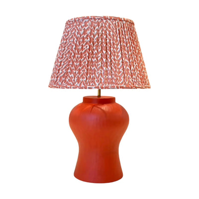 Julian Chichester - Windy Hill Burnt Orange Gesso Table Lamp