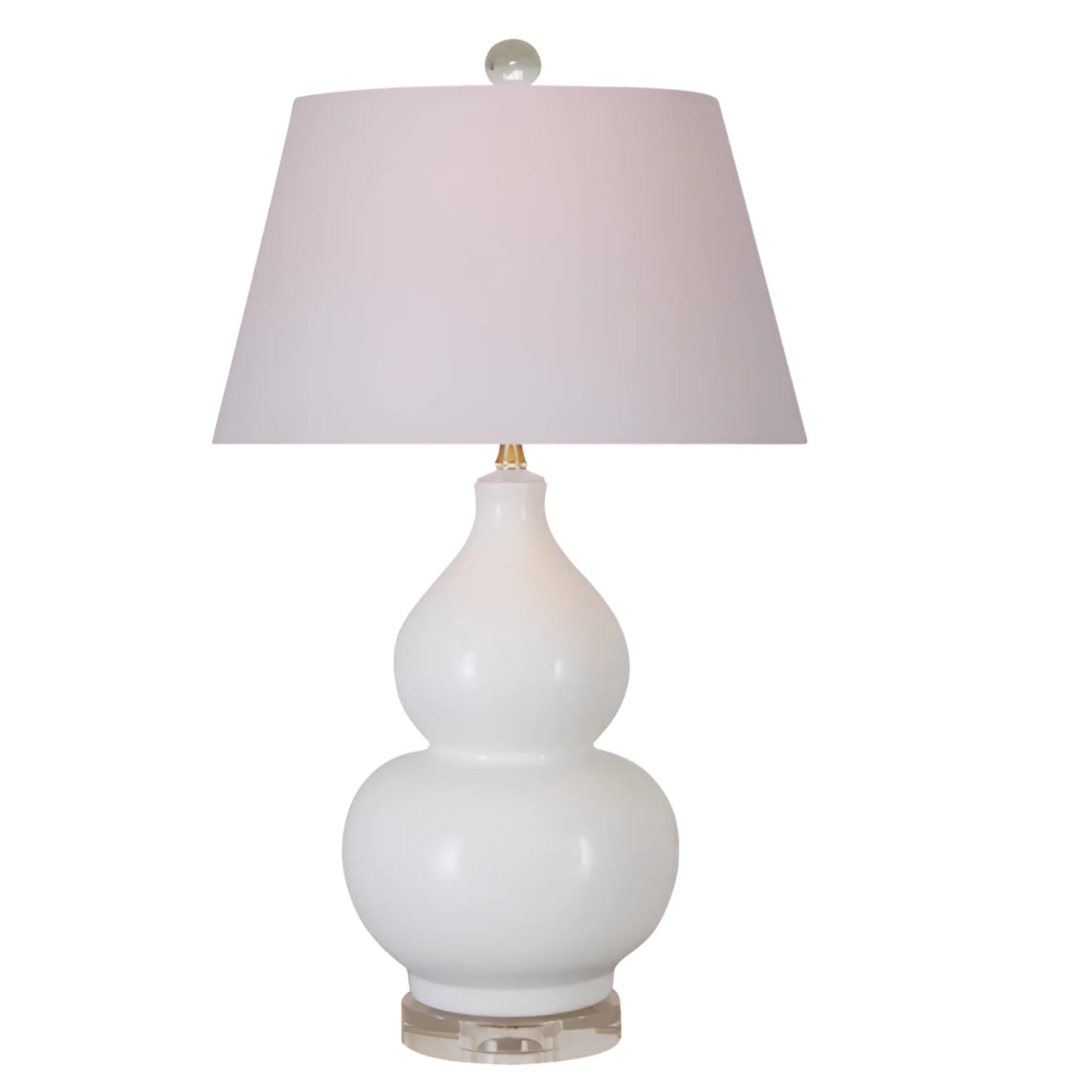Porcelain Cream White Double Gourd Lamp