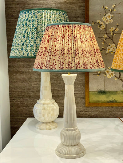 Penny Morrison lampshade on bone lamp