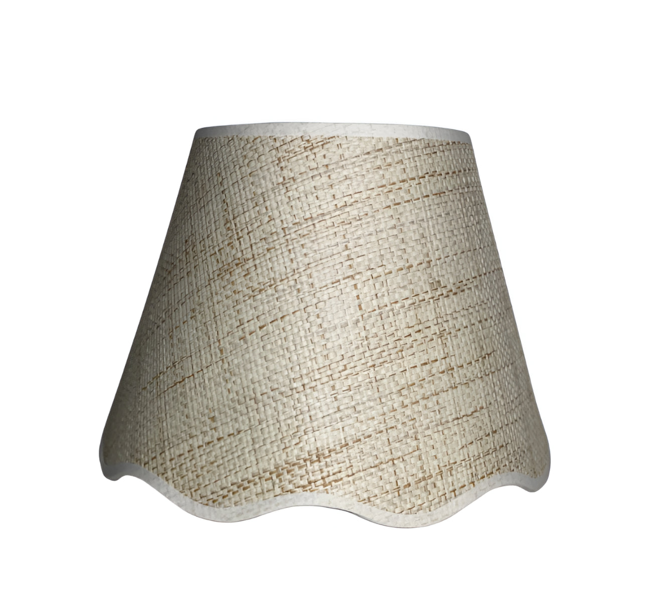 scalloped raffia lampshade