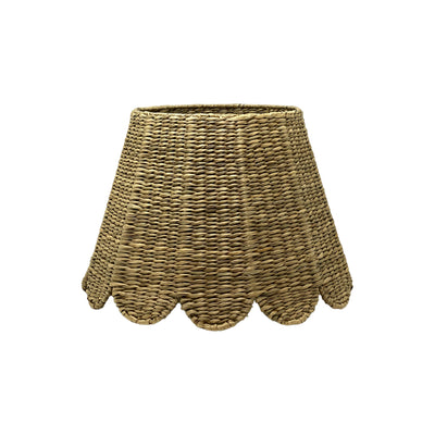 Scalloped Seagrass Woven Lampshade