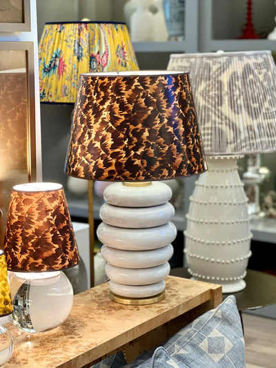 Shumacher Lampshade on a Phoebe Lamp