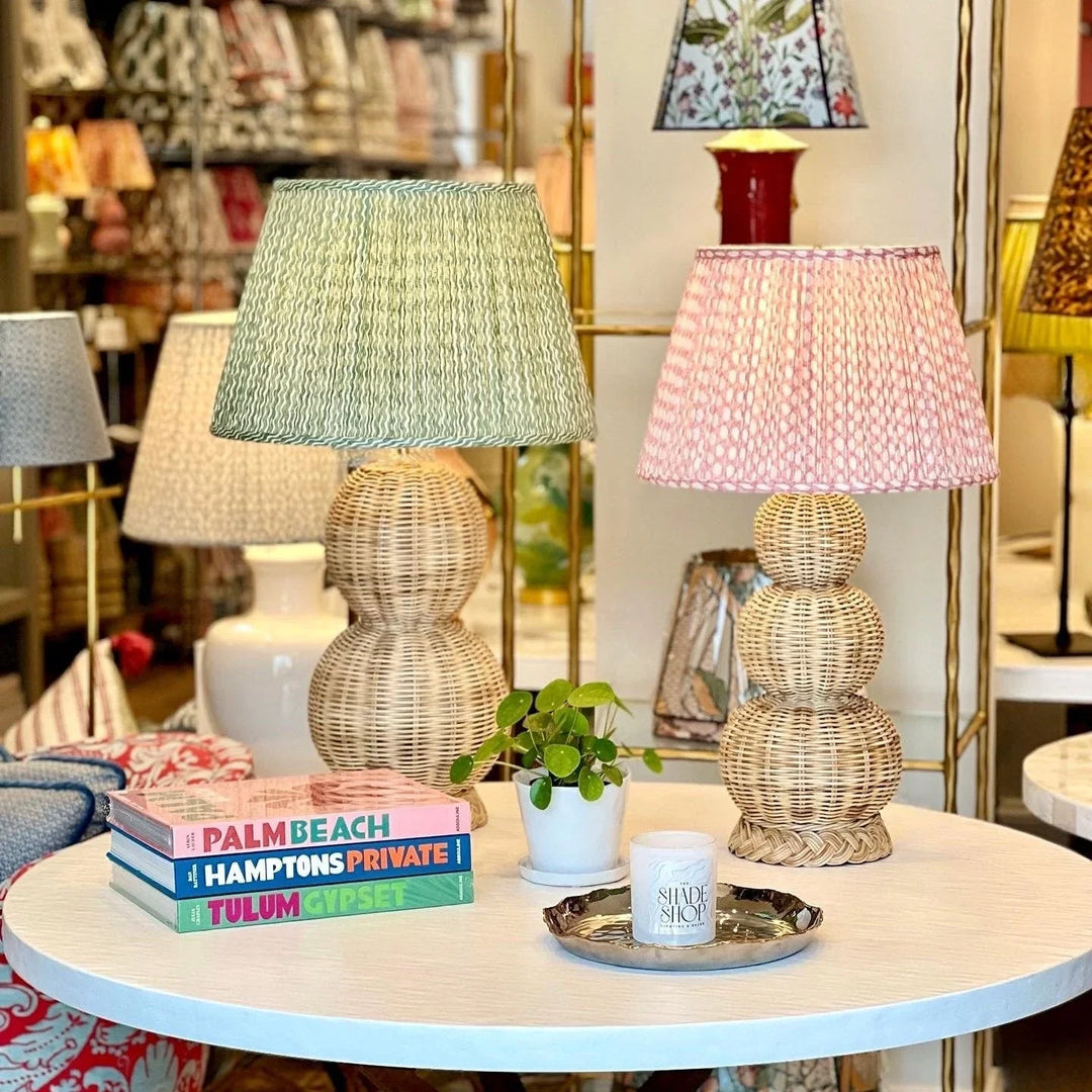 Braided Double Rattan Gourd Lamp