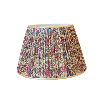 silk block print lampshade