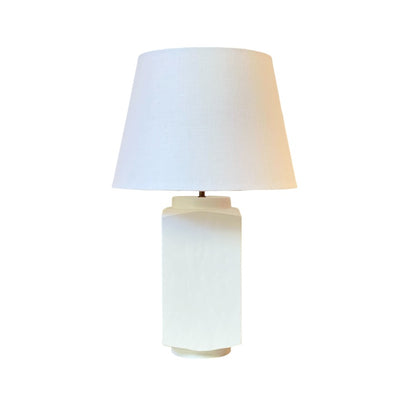 Julian Chichester - Small Linus White Gesso Table Lamp