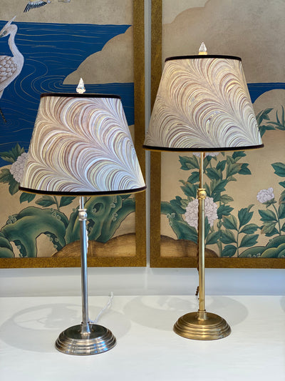 brown marbled paper lampshades