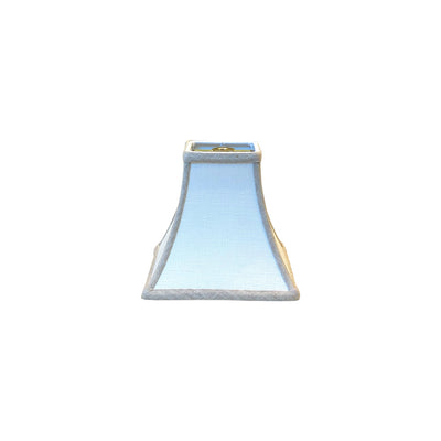 Square bell chandelier shade with oatmeal trim