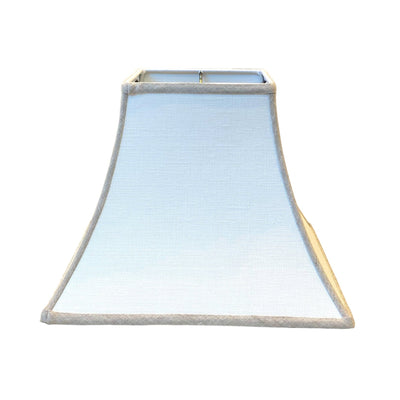 Square bell lampshade with oatmeal trim