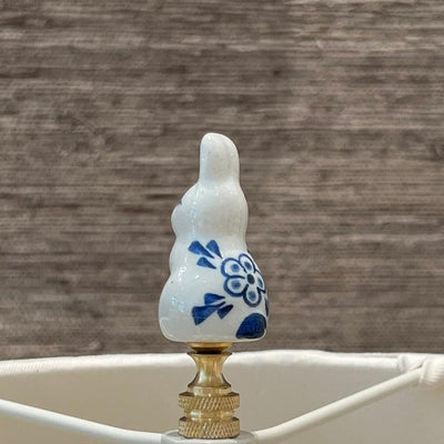 standing rabbit finial back