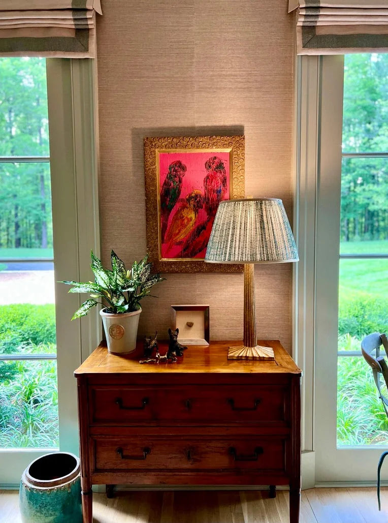 Strie Lamp with Penny Morrison Lampshade