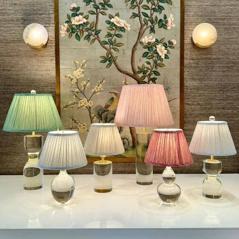 Fermoie stire lampshades on crystal lamps